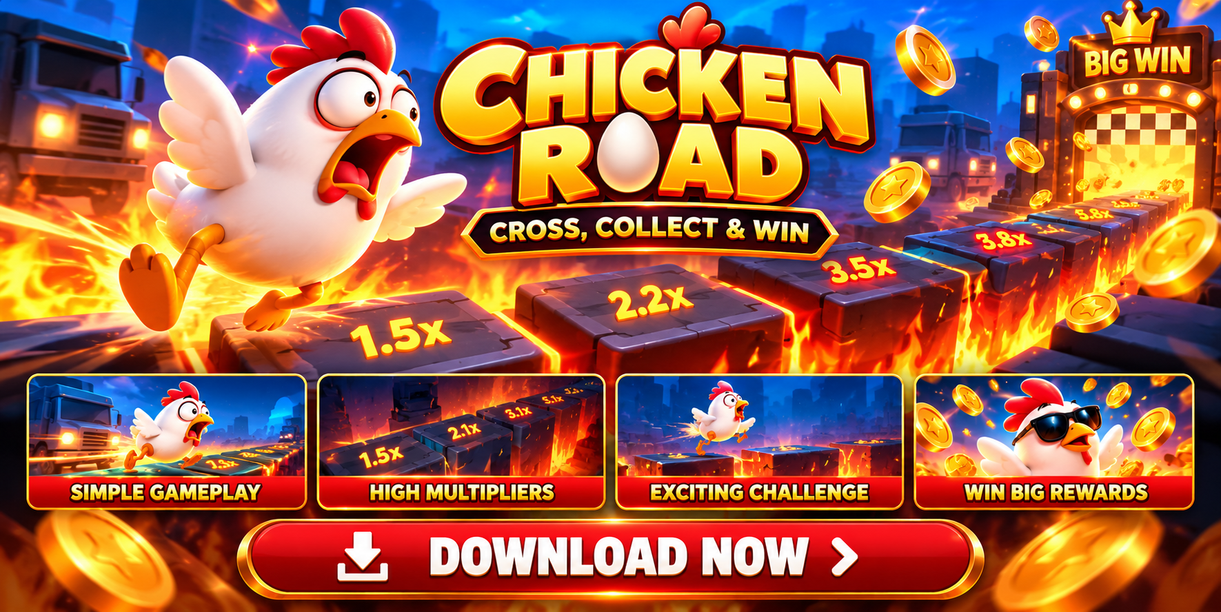 Chicken Road Game Poster