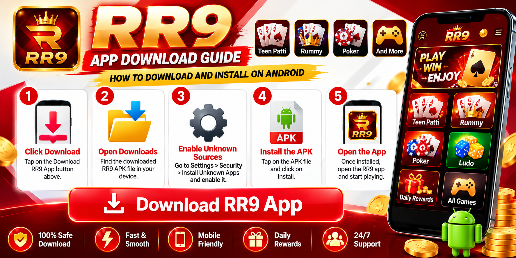 RR9 App Download Guide Poster