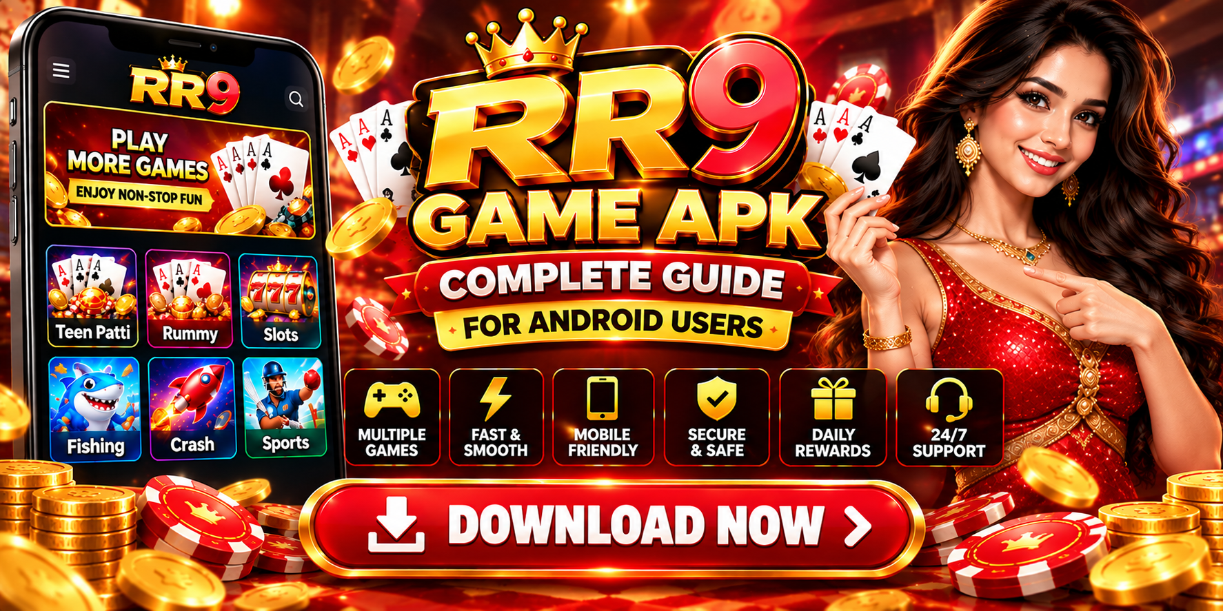 RR9 Game APK guide poster